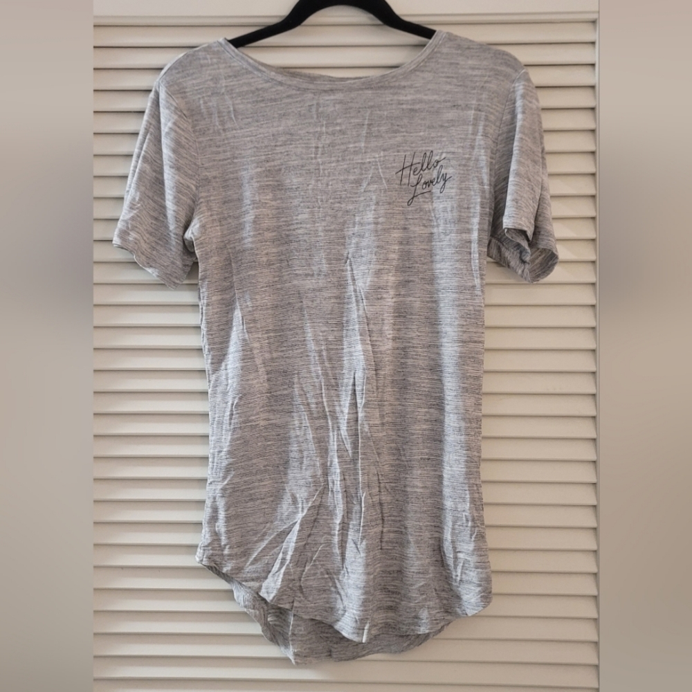 Old Navy - Grey & Black Oversized Hello Lovely Relaxed-Fit Casual Shirt